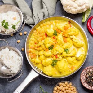 Curry Végétarien – Sauce Coco & Curry Épicé